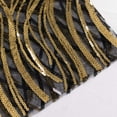 thumbnail image 3 of Efavormart 5 Pack Black Gold Wave Chair Sash Bands With Embroidered Sequins, 3 of 6