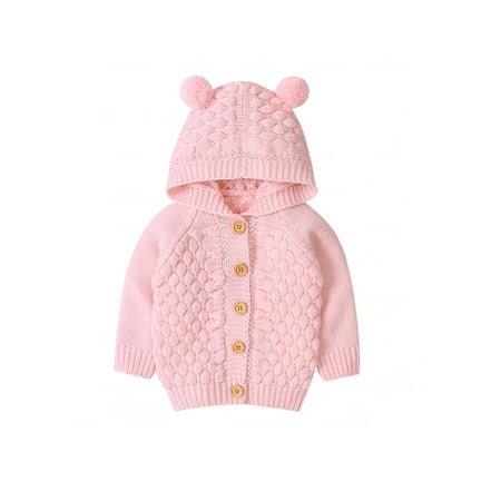 

VIKING GLORY Toddler Girls Kids Baby Sweater Hooded Knit Pullovers Cardigan Warm Coat Clothes