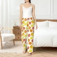 thumbnail image 5 of Uemuo Lemon Orange Pattern Women's Wide Leg Palazzo Lounge Pants with Pockets Light Weight Loose Comfy Casual Pajama Pants-X-Large, 5 of 9