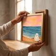thumbnail image 7 of huayou Beach Sunset Ghost Framed Art, 7.87x7.87 inch, Halloween Wall Picture Ornament, Scenic Decor for Living Room, Tabletop Seasonal Layout, 7 of 7