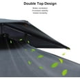 thumbnail image 5 of PURPLE LEAF Outdoor Cantilever Umbrella 10' X 13' Rectangle Umbrella Large Patio Umbrella Windproof Heavy Duty Hanging Offset Umbrella for Garden Outdoor Pool, Dark Grey, 5 of 19