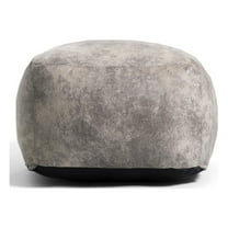 Big Joe Nestle Bean Bag Chair Ottoman, Cement Blazer, Vegan Leather
