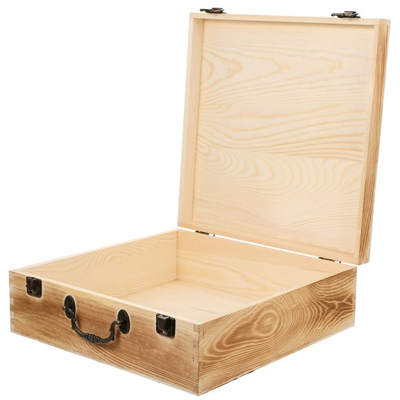 unbranded  Decorative Boxes with Lids Retro Wooden Gift 30x30x10cm