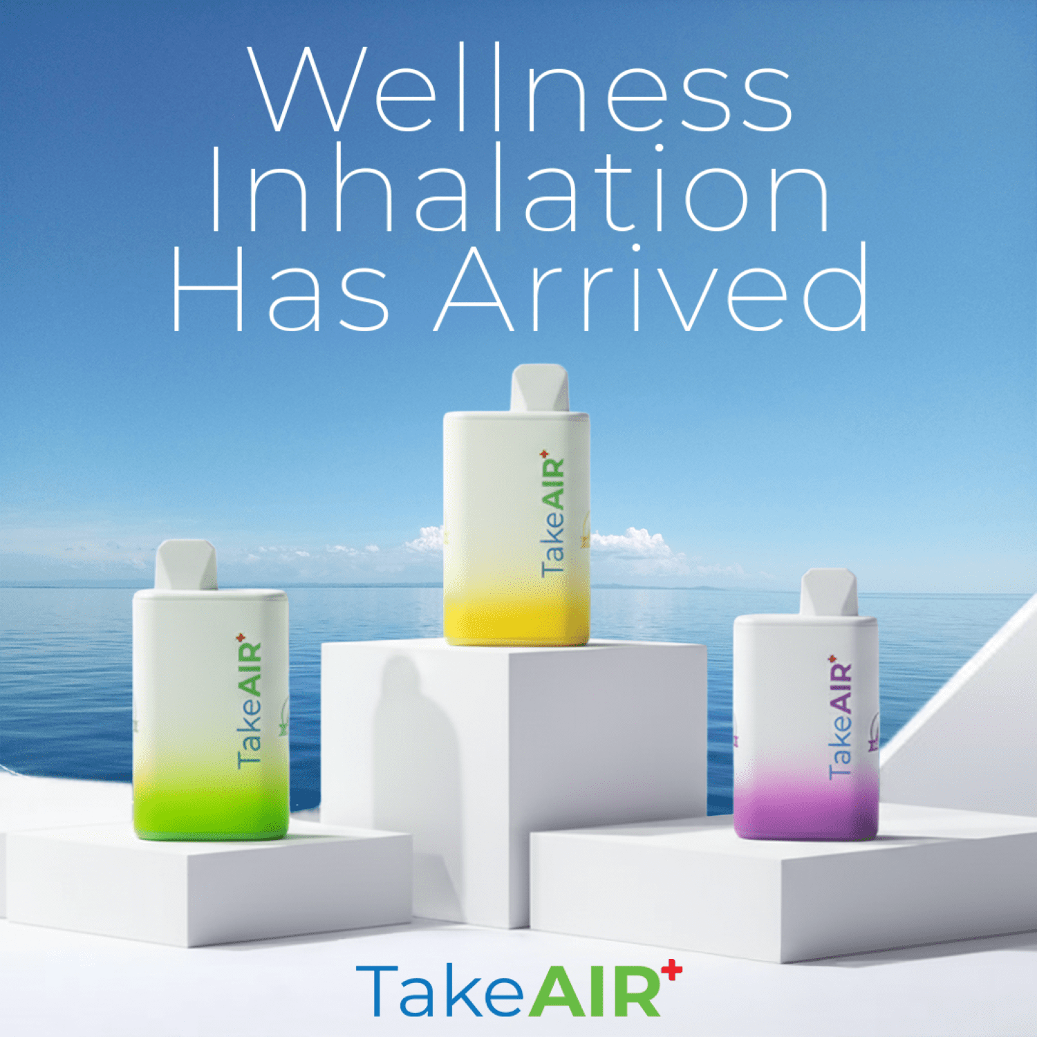 TakeAIR+ Nicotine-Free Diffuser Over 4K Puffs, All Natural, Smokeless Inhaler, Mango
