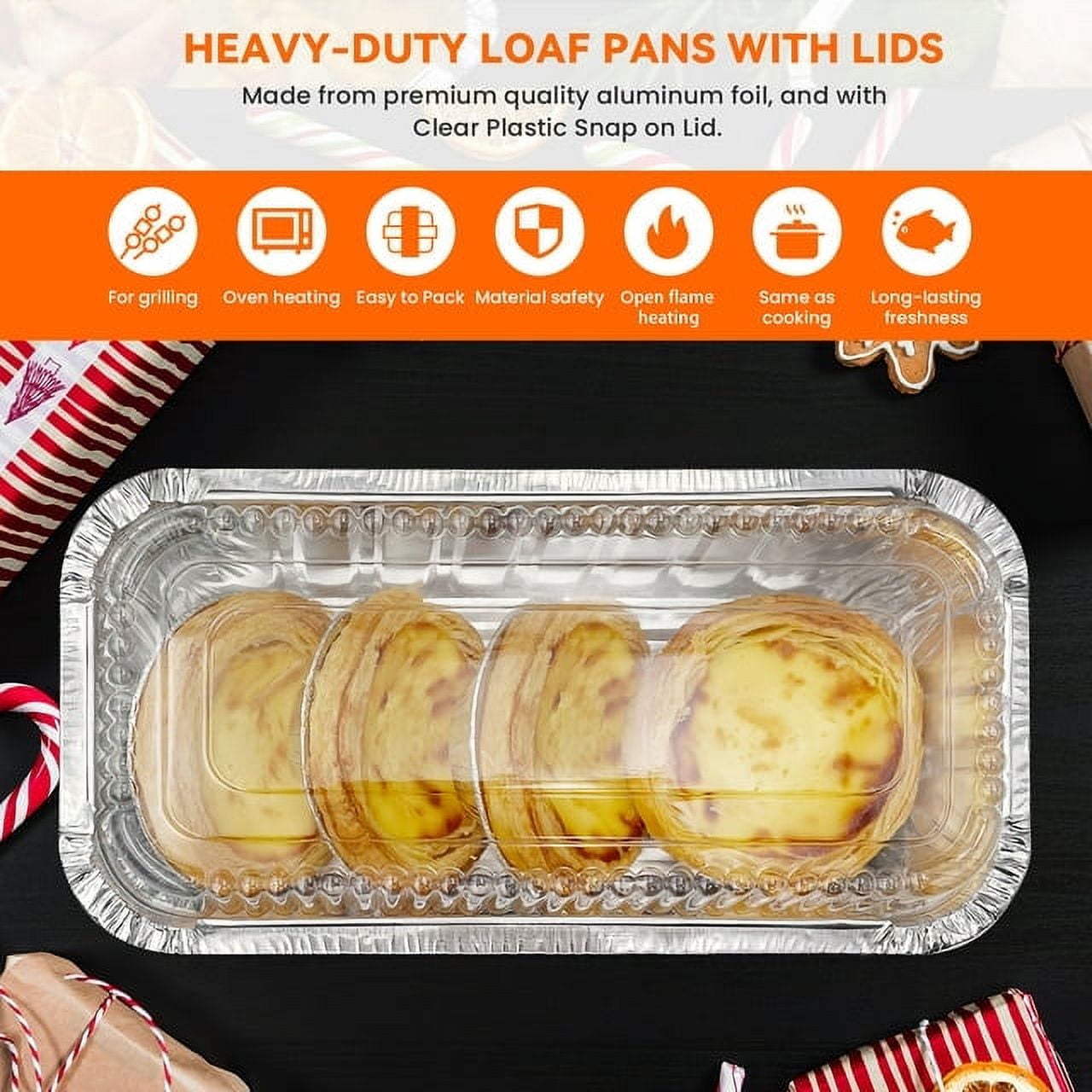 NYHI Thick Aluminum Loaf Pans (30 Pack, 8 x 4 Inches), 2 Lb. Mini Baking  Pans for Bread, Lasagna, Meatloaf, Cake
