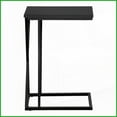 thumbnail image 6 of Space-Saving Contemporary Coffee Table - Black Laminate & Metal, Sofa-Side Snack & End Use, 6 of 12