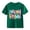 Green, variant on YunPes Boys & Girls Second Grade Graphic Print T-shirt Fashion Versatile Short Sleeve Tees Kids Back To School Casual Daily Tops