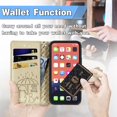 thumbnail image 4 of K-Lion for iPhone 11 Pro Max Wallet Case,Cute Luxury Embossed Animal Pattern PU Leather Card Holder Flip Folio Case Shockproof Kickstand Full Protection Phone Cover for Women Girls,Gold, 4 of 5
