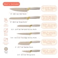 thumbnail image 2 of Beautiful 6-Piece Soft Grip Knife Set Porcini with Gold Accent by Drew Barrymore, 2 of 10