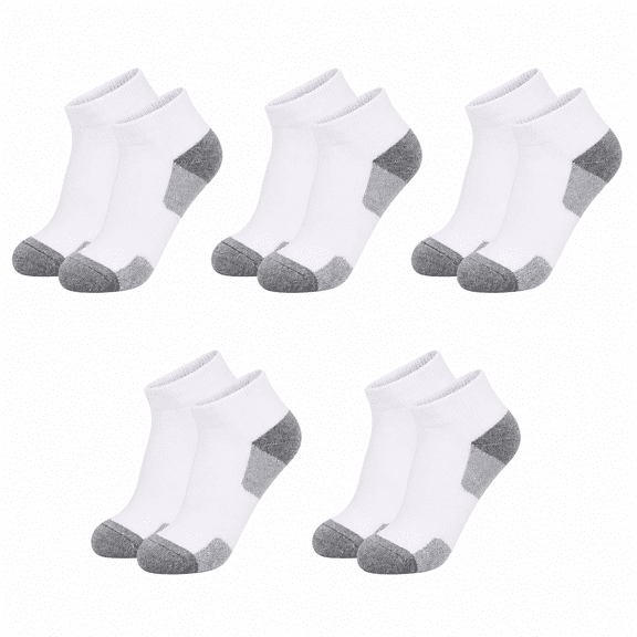 Athletic Socks for Men & Women 5 Pairs, Ankle Sports Socks, Breathable Mesh Running Socks, Moisture Wicking Workout Socks for Gym & Everyday Wear, Shoe Size 7-8.5