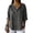 507_Grey, variant on Womens Button Down Shirt 2026 Denim V Neck 3/4 Sleeve Button Down Loose Casual Blouse Summer Tops