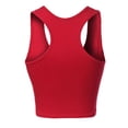 thumbnail image 4 of MixMatchy Women's Cotton Basic Sleeveless Racerback Sports Crop Tank Top, 4 of 4