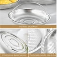 thumbnail image 5 of FYBTO Multifunctional All-In-One Pan Steamer Basket with Handle, Household Stainless Steel Draining Basket Fine Mesh Steam, Dishwasher Safe, Perfect for Steaming Vegetables, Easy Use (L-10IN)-0628, 5 of 5