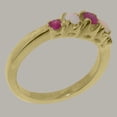 thumbnail image 3 of LBG British Made 10k Yellow Gold Natural Ruby & Opal Womens Promise Ring - 33 size options - Size 8.75, 3 of 6