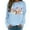 Light Blue, variant on Bibifish Womens Sweatshirts Valentine Dog & Heart Graphic Crewneck Sweatshirts Cute Pet Pattern Family Gathering Outings Adorable Pullover