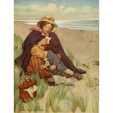 At the back of the North Wind 1919 Your fathers the best man in Stretched Canvas - Jessie Willcox Smith (18 x (Best Stretches For Your Back)