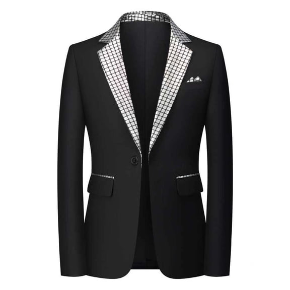 oqasdz Mens Blazer Modern Jacket for Travel Dating and Daily Wear Comfort Stretch Slim Fit Dress Coat Party Evening Wedding Prom