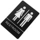 thumbnail image 3 of Unisex Restroom Sign with Braille for Shop Use PVC Material Black Color 3D Design, 3 of 5
