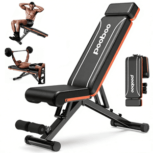 Pooboo Foldable Weight Bench, Adjustable, 800 lb Capacity