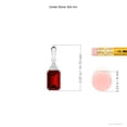 thumbnail image 3 of ANGARA Lab Grown Emerald-Cut Ruby Pendant with Lab Diamond Trio for Women in 925 Sterling Silver (Size-6x4mm) | July Birthstone, Anniversary, Jewelry Gift for Women | Lab-Grown Ruby Necklace, 3 of 8
