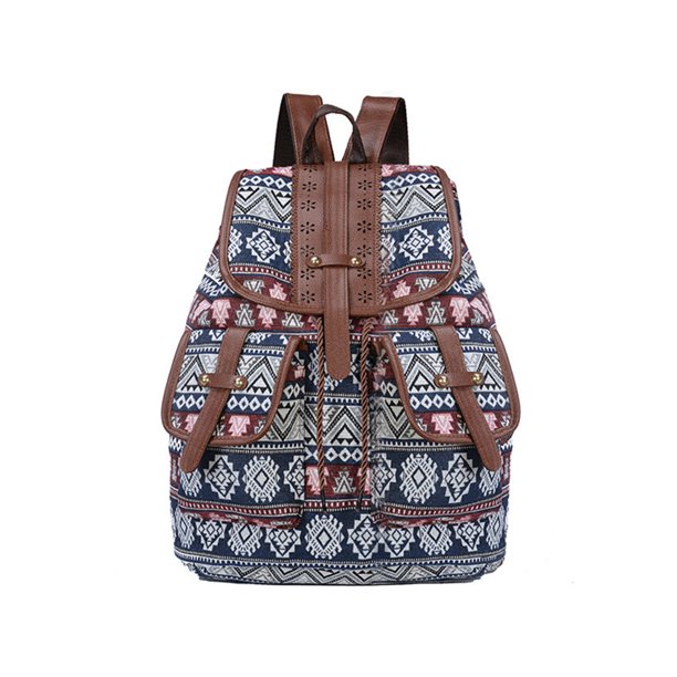 Sonducket Mochila de moda para mujer, gran capacidad, elegante, para estudiantes de todas las edades, mochila de punto étnica Mochilas tipo 4