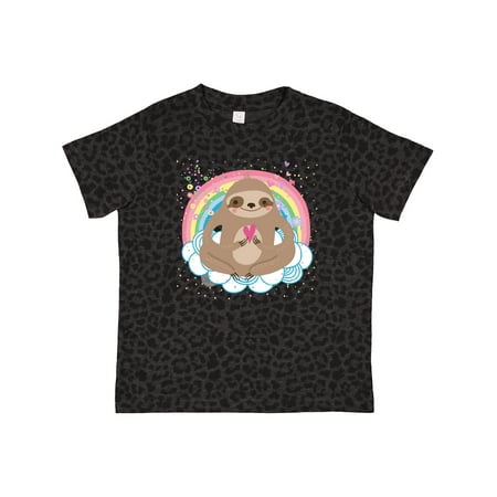

Inktastic Sloth Yoga Rainbow Gift Toddler Toddler Girl T-Shirt