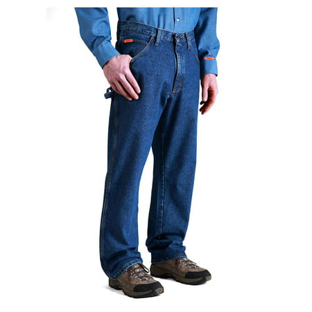 wrangler men's fire-resistant riggs jeans carpenter relaxed fit -