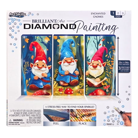 ArtSkills Diamond Art Painting Kit for Adults Enchanted Gnomes