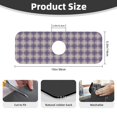 thumbnail image 2 of Pofeuu Purple Floral Gingham Check Plaid Print Splash Guard for Sink Faucet Sink Gadgets-Splash Guard Behind Faucet Drip Catcher for Kitchen, Bathroom,Sink Mat, 2 of 7