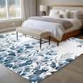 thumbnail image 4 of Rectangle Area Rugs 5 x 7 Ft, Blue Eucalyptus Leaves Non-Slip Residential Carpet, Watercolor Spring Summer Botanical Indoor Crawling Mats Runner Rugs for Living Room/Dining Room/Bedroom, 4 of 8