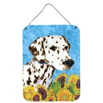 Caroline's Treasures SS4238DS1216 Dalmatian in Summer Flowers Wall or Door Hanging Prints, 12x16, multicolor