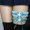 Light Blue, variant on -A Bridal Leg Ring Garter Belt Set Purple Adjustable 33-60cm Leg Circumference Lace & Ribbon Garter Set 1PC