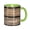Green, variant on Old Wooden Board Vintage Coffee Mug Fun Custom Ceramic Mugs 11oz Black