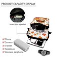 thumbnail image 4 of FUIALDOLG Cross Body Bags Thanksgiving Turkey Pumpkin, 2 Zippers Crossbody Wallet for Travel, Elastic Polyester with Compartments Coin Wallet Purse, 4 of 7