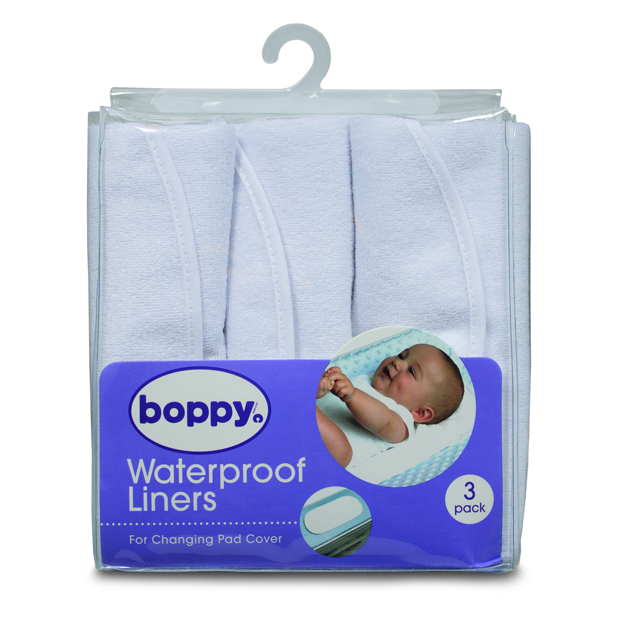 Boppy Changing Pad Liners, Pack of 3, White, Waterproof Backing, Easier Diaper Changes, Machine Washable - image 4 of 8