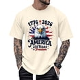 thumbnail image 7 of adaychics 250 Years 1776 2026 Shirt Crew Neck America 250 Years of Freedom T Shirt Men Holiday Tops for Daily Wear, 7 of 7