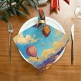 thumbnail image 2 of Satin Polyester Napkins - 20x20 InchSingle-Sided Printed Napkins, 1-Piece/4-Piece/6-Piece Set, DIY Personalized Table Setting，Beautiful Hot Air Balloon, 2 of 8