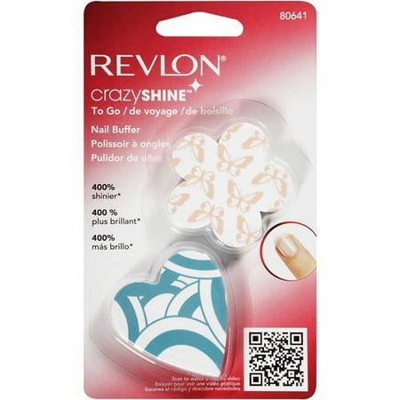 Revlon Crazy Shine to Go Nail Buffers, 2 count