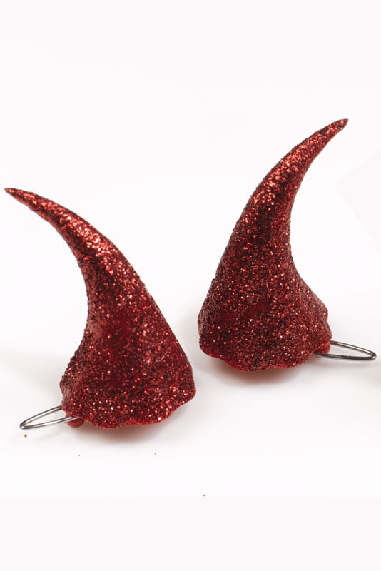 Red Devil Horn Horns Headband Bow Costume Dress-up NWT 