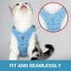 thumbnail image 4 of Arnés y correa para gatos Collar de gatito ultraligero Chaqueta para caminar para gatos suave y cómoda, impermeable, adecuada para cachorros y conejos (azul, S), 4 of 5