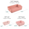 thumbnail image 2 of Juego de Utensilios para Hornear Best Choice Products 3 Piezas Cerámicas Antiadherentes Rosadas, 2 of 8