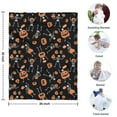 thumbnail image 4 of Halloween Dancing Skeletons and Pumpkins Pattern Blanket,Comfortable Soft Flannel Throw Blanket,All Season,Warm Lightweight Blankets for Sofa Bed Couch Living Room Chair,30"x40", 4 of 4