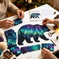 thumbnail image 4 of Northern Lights Wildlife DIY Patchwork Kit, Creative Fabric Craft, Handmade Home Decor Project, Unique Gift for Craft Lovers (Polar Bear), 4 of 7