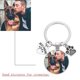 thumbnail image 2 of Llavero personalizado con foto de perro y gato, colgante de cristal de I Love Dog, Mini llavero de hombre y mujer, llavero de uso del mismo estilo, 2 of 3