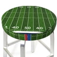 thumbnail image 3 of Picia American Football Field Pattern Round Stool Covers Comfy Seat Covers Stretch Removable Washable Chair Slipcover Round Bar Chair Cushion Cover-12 inch, 3 of 7