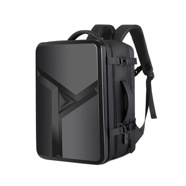 Mochila rígida para ordenador de 17 pulgadas, multiusos, expandible Negro