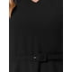 thumbnail image 5 of Vestidos de cóctel INSPIRE CHIC para mujer, con cinturón, escote en V, mangas cortas, vestido fluido en línea A, talla XS, color negro, 5 of 6