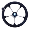 thumbnail image 4 of Schmitt & amp; Ongaro Marine Ongaro 170 Rueda de 5 de acero inoxidable de 13,5 "con tapa de acero inoxidable y borde de agarre para los de - Macarena Volante, 4 of 6