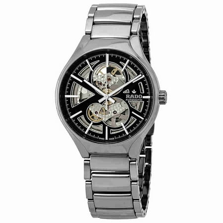 Gunmetal Heart - Rado True Automatic Open Heart Black/Skeleton Dial Mens Gunmetal Watch R27510152