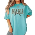 thumbnail image 6 of Mama Camo Varsity Letter T-Shirt for Women - Coquette Bow Graphic Tee - Trendy Mom Shirt Seafoam Shirt Adult Medium, 6 of 7